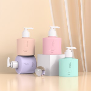 Bouteille vide de <span class=keywords><strong>shampoing</strong></span> de haute qualité 300 ml, contenant pour nettoyant visage, vente en gros, flacons cylindriques en plastique pour lotion avec bouchon à vis et tamis - Product Image 1