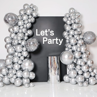 Ballons en aluminium de haute qualité personnalisés 4D argentés et dorés, ballons joyeux anniversaire, décorations de fête de mariage en vrac, grands ballons en aluminium