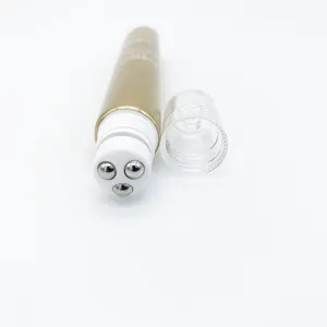 10ml 15ml 20mlソフトABLアルミニウムプラスチック化粧品チューブ、アイクリーム消臭剤包装マッサージアプリケーター用3金属ローラー付き