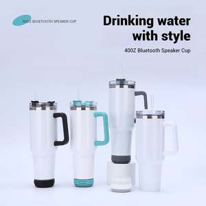40Oz Bluetooth Speaker Tumbler With Handle <b>Double</b> <b>Walled</b> Stainless Steel Insulated Bottle - Product Image 2