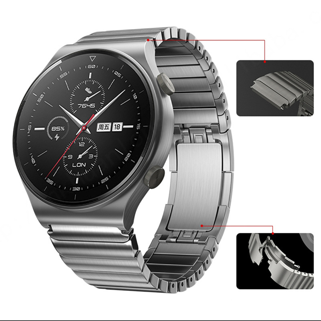 Металлический ремешок 22 мм для часов Huawei GT3 Pro Watch 3 46 мм Honor Magic 2 Porsche дизайн браслет из нержавеющей стали с пряжкой в виде бабочки