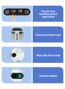 เครื่องนวดขาและเท้าแบบพกพาอินฟราเรดรุ่นล่าสุด พร้อมฟังก์ชั่นความร้อนในประเทศจีน เครื่องนวดเท้าไฟฟ้าระบบสั่น EMS - Product Image 4