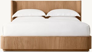 Cadre de lit en bois massif de chêne au design moderne et actuel, base de lit extensible, hauteur réglable, support robuste, ensemble de lit de 1,8 m pour <span class=keywords><strong>chambre</strong></span> à <span class=keywords><strong>coucher</strong></span> - Product Image 3