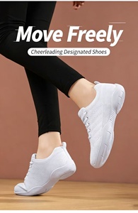 Zapatillas de Baile <span class=keywords><strong>Jazz</strong></span> Ligeras Blancas con Malla y Amortiguación de Aire <span class=keywords><strong>para</strong></span> Animadoras, Entrenamiento Atlético, Danza, <span class=keywords><strong>Tenis</strong></span> y Caminar - Product Image 6