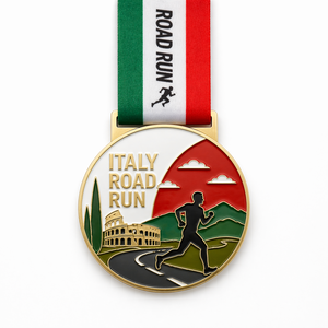Medallas <span class=keywords><strong>de</strong></span> finalista del Sentiero Degli Dei (<span class=keywords><strong>Camino</strong></span> <span class=keywords><strong>de</strong></span> los Dioses) <span class=keywords><strong>de</strong></span> la Costa <span class=keywords><strong>de</strong></span> Amalfi, Italia, con cinta. - Product Image 1