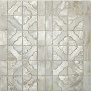 Naturale artigianato guscio d'acqua dolce mosaico griglia finestra bagno Hotel decorazione della parete piastrelle