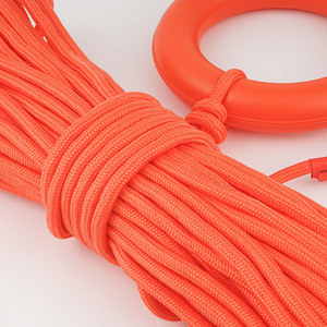 Corde de sauvetage flottante en nylon, couleur orange, matériau polyimide, corde de sécurité aquatique, utilisation d'urgence - Product Image 1