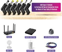 Adaptador USB 3.1 Tipo C Hembra a DC Macho, en Ángulo de 90 Grados, USB C a DC 5V 9V 12V, Emulador PD, Adaptador de Carga