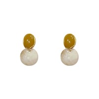 Pendientes Colgantes Coreanos Vintage al por Mayor, con Colores Contrastantes y Geometría Irregular, Pendientes de Esmalte para Mujer