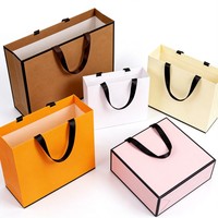 Tas Kertas Hadiah Kualitas Tinggi dengan Logo Custom, Kemasan Perhiasan, Tas Kertas Hadiah dengan Cetak Merek untuk Pengemasan Hadiah