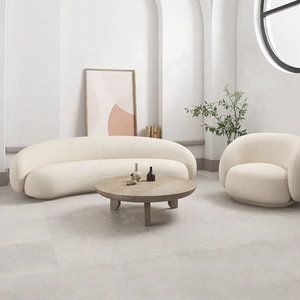 Canapé nordique créatif salon canapé petit appartement Simple moderne incurvé costume agneau velours canapé Support personnalisation - Product Image 1
