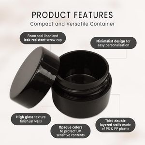Contenant d'emballage en plastique PET transparent pour crème cosmétique, soin de la peau, shampoing, lotion, masque facial, avec bouchon à vis, 100 ml, 120 ml, 250 ml, 500 ml - Product Image 3