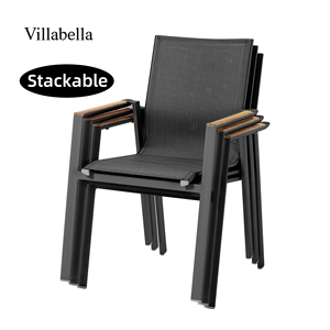 Chaises de <span class=keywords><strong>jardin</strong></span> en <span class=keywords><strong>aluminium</strong></span> pour l'extérieur, résistantes aux intempéries, chaises de salle à manger de patio, chaises de restaurant commerciales modernes - Product Image 3