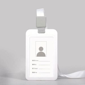 Vertical Plastic Candy Color <b>Id</b> Card <b>Holder</b> with Lanyard Office Schools Identity Badge <b>Holder</b> - Product Image 3