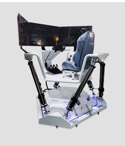 เครื่องเกมขับรถแข่งพร้อมจอแสดงผล 3 จอและแท่นเคลื่อนไหวเสมือนจริง - Product Image 1