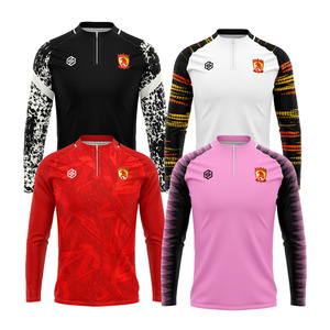 Survêtement de football respirant et chaud 100 % polyester, uniformes d'entraînement de club sublimés pour adultes, tenues de football personnalisées pour hommes, OEM - Product Image 2