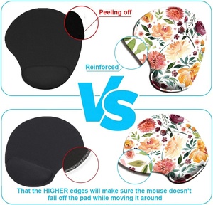 Hot Bán Tùy Chỉnh Ergonomic PU Silicone Gel Mousepad Với Cổ Tay Phần Còn lại Dễ Thương Phim Hoạt Hình Thiết Kế Vải Chuột Pad Với Hỗ Trợ Cổ Tay - Product Image 4