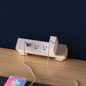 Elektrik güç şeridi usb-c abd soket usb priz kenar montaj abd dalgalanma koruyucu güç şeridi