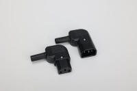 Adaptateur convertisseur CA à angle de 90 degrés, prise femelle C14 3 pôles 320 3 broches, prise mâle C13, 10A 250V, en cuivre et laiton