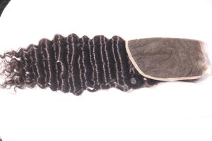Closure en dentelle HD suisse pré-épilée, 100% cheveux humains vierges, ondulations profondes naturelles / ondulations aquatiques, pour femmes - Product Image 4