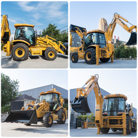 Hengwang 8.4 Ton Diesel Motor Wheel Loader Backhoe Loader Gaya Pemecah Tanah Berkekuatan Tinggi Profesional Sekop Depan Pompa Kawasaki Rendah