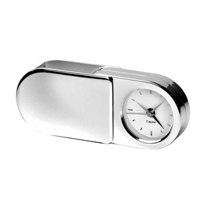 Réveil pliable « ELLISSE » LUX BOX, horloge de table analogique moderne vintage avec rétroéclairage, mouvement électronique, fonctionne à piles, finition vieillie - Product Image 1