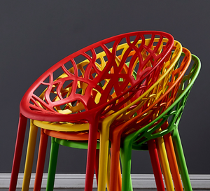 Muebles de Restaurante, Silla de Plástico con Orificios, Mobiliario Apilable para Jardín, Patio, Mimbre - Product Image 5