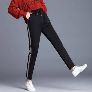 <span class=keywords><strong>Pantalon</strong></span> de sport en coton droit, ample, personnalisé, grande taille, droit, neuf points, en <span class=keywords><strong>velours</strong></span>, épais, décontracté, à la mode, pour femmes, - Product Image 4