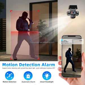 Hongnaer 12MP Solar Kabellose 3-Video 4-Linsen 10X Zoom Sicherheits-CCTV PTZ IP-Kamera V380 Pro Outdoor WLAN 4G SIM-Karten Solarkamera - Product Image 4