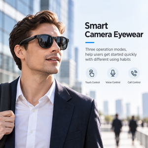 Occhiali Smart con Fotocamera AI <span class=keywords><strong>da</strong></span> 8MP, Set di Tre Lenti, Ricarica Magnetica, Funzione di Chiamata, Foto e Video, Dispositivo Indossabile - Product Image 3