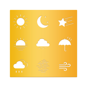 Vẽ Mẫu chữ số nhân vật biểu tượng tùy chỉnh sơn Stencil kim loại số Brass Stencil - Product Image 2