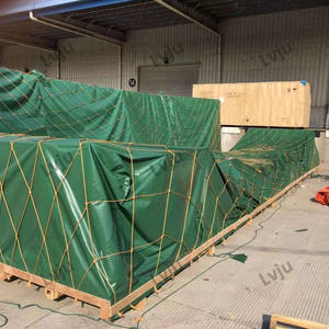 LVJU rivestito teloni per camion copertura telone vinile <span class=keywords><strong>Pvc</strong></span> Heavy Duty rinforzato 1000d 18oz tessuto - Product Image 6