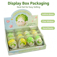 Jouets Squishy en forme de chou, blocs de construction, jouet anti-stress à son croquant, jouet à presser croquant et croustillant aux saveurs de pudding aux cacahuètes et de fromage