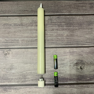 <span class=keywords><strong>Bougie</strong></span> chauffe-plat à <span class=keywords><strong>flamme</strong></span> vacillante en cire de paraffine blanche ondulée conique Matti's Wholesale 3d Flame D2.2 H24.5 - Product Image 6