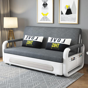 Ghế <span class=keywords><strong>sofa</strong></span> giường vải đa năng, có thể kéo dài và gấp gọn, dùng được cho phòng khách, bộ giường đơn bằng gỗ chắc chắn - Product Image 3