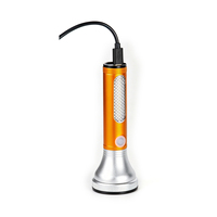 Lampe torche LED laser blanche 5W 160LM rechargeable USB-C avec lumière latérale COB diamantée en aluminium pour camping, patrouille et urgences nocturnes