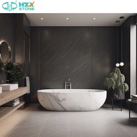 Pierre de marbre naturel poli Beige HZX de luxe pour salles de bains d'hôtel baignoire-douche à remous villa