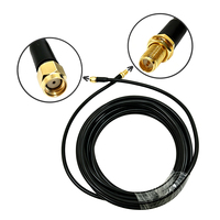 Cable Coaxial RP SMA Macho a RP SMA Hembra con Conector de Panel LMR200 para Antena WiFi, Router, Extensión Inalámbrica