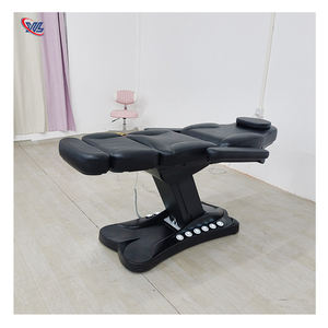 Negro eléctrico 3/<span class=keywords><strong>4</strong></span> Motor estético reclinable examen médico tatuaje silla Spa mesa de masaje cosmético cama de belleza Facial - Product Image 3