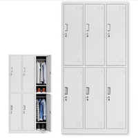 Armoire de Rangement pour Vêtements de Sport en Acier Laminé à Froid, Assemblée en Gros par le Fabricant, avec Serrure à Clé, Certifiée ISO9001, Personnalisable
