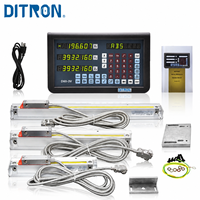 Unité de mesure DRO industrielle DITRON 2 axes 3 axes, boîtier métallique, 8 chiffres LED avec échelle magnétique en verre linéaire pour fraisage et tour