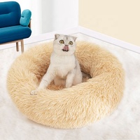 Meilleur lit rond lavable en fausse fourrure, antidérapant et amovible, pour animaux de compagnie, produit fait main, imperméable, idéal au chien ou chat