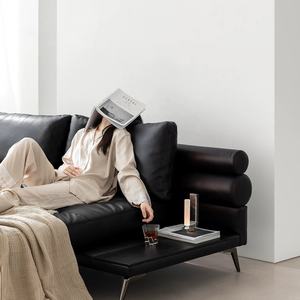 ชุดโซฟาหนัง Bauhaus แบบย้อนยุคกลางโบราณขนาดใหญ่สามที่นั่งห้องนั่งเล่นเก้าอี้หมุนอเนกประสงค์สำหรับใช้ในบ้าน - Product Image 3