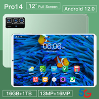El nuevo 2025 Mini Pad Tablet PC con 16GB RAM 1TB ROM Dual SIM Pantalla de 12 pulgadas y GPS Tarjeta SIM dual Pantalla táctil 5G