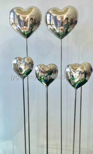 Boule en acier inoxydable de taille personnalisée, miroir de couleur, boule en acier métallique, ornement de jardin, boule décorative avec bâton, vente en gros - Product Image 3