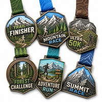 Médaille OEM ODM personnalisée avec logo pour triathlon, natation, cyclisme, duathlon, course de 100 km, en alliage de zinc et émail souple, fournisseur en gros