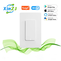 Interruptores de Botón Táctiles Autoalimentados XZJ, Interruptor de Luz Inalámbrico Matter, Panel de Pared Impermeable, Máx. 10A 120V, Compatible con WiFi