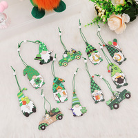 9 pièces/ensemble, décorations suspendues en bois pour la Saint-Patrick et la Saint-Valentin, décoration de la maison