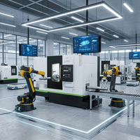 Tour-fraiseuse CNC à banc incliné avec interpolation et outils motorisés