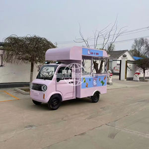Camion de restauration rapide mobile électrique à quatre roues pour la vente de snacks, de glaces et de hamburgers sur longue distance, en acier inoxydable - Product Image 1